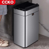 Tempat Sampah Otomatis Elektrik Ramah Lingkungan 40/30 Liter dari Baja Anti Karat dengan Sensor untuk Kamar Mandi, Dapur, dan Kantor