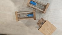 Jam tangan persegi 1/2/3/5 warna-warni jam pasir jam tangan kayu pasir Set pengatur waktu untuk kantor dapur rumah