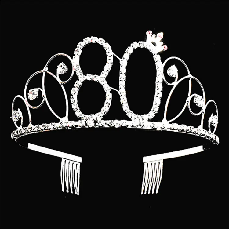 New Digital Birthday Accessories Cake Topper Bride White Princess Crown Tiaras