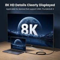 Câble USB4 multifonction Type C, charge rapide PD 240W, câble d'affichage vidéo 8K60Hz pour iPhone 17, MacBook Pro Air, manette de jeu, SSD