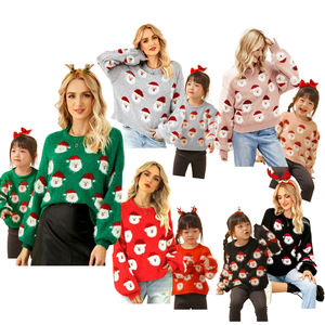 XL-5XL Setelan Piyama Keluarga Natal Ukuran Besar Musim Dingin Lengan Panjang Stoking Natal Piyama Keluarga Natal - Product Image 3