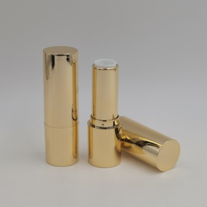 New Arrival Golden ABS <b>Lipstick</b> Tube Empty Cosmetic Cases 4g <b>Custom</b> Color & Logo Lip Balm Case for Makeup - Product Image 3