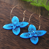 Boucles d'oreilles bohèmes samoanes, bijoux d'été hawaïens, boucles d'oreilles florales en acrylique Kiribati pour femmes, cadeau