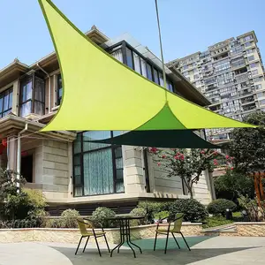 Manufactory Polyester Zon Shade Sail Ademende Tuin Uv Blok Rechthoek Zonnescherm Sail Canopy Outdoor Patio