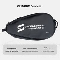 Sac de raquette de pickleball en cuir PU de qualité supérieure, imperméable, rembourré, pour une ou deux raquettes, avec logo personnalisé pour les joueurs professionnels