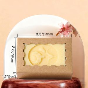 Cajas de Regalo Kraft Marrón para Jabones Artesanales con Ventana, Cajas Pequeñas para Panadería, Macarons, Galletas, Dulces, Bodas y Cumpleaños - Product Image 3