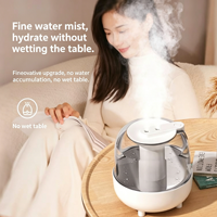 WLS-1301 Humidificateur OEM en gros de 4 L à double buse grande capacité avec protection contre la pénurie d'eau et les pannes de courant pour la maison