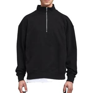 Felpa Personalizzata in Tessuto French Terry 380-400gsm con Spalle Scese e Cerniera Metallica 1/4 - Product Image 1