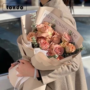 Tondo 56*56Cm Nhà Máy Bán Hàng Trực Tiếp Matte Màu Rắn Hàn Quốc Phong Cách Tình Yêu Đầu Tiên Giấy Gói - Product Image 4