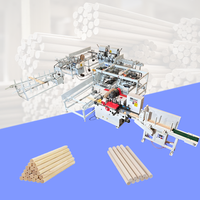 Machine de fabrication de manches de bêches, râteaux, pelles, balais et balai-éponge MC9050, machine de fraisage de tiges rondes, ligne de production de bâtons en bois