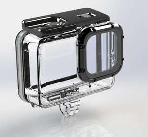 60m accessoires de plongée sous-marine boîtier de couverture étanche étui de protection de plongée pour <span class=keywords><strong>GoPro</strong></span> <span class=keywords><strong>Hero</strong></span> <span class=keywords><strong>9</strong></span>/10/11/12 caméra d'action noire - Product Image 2