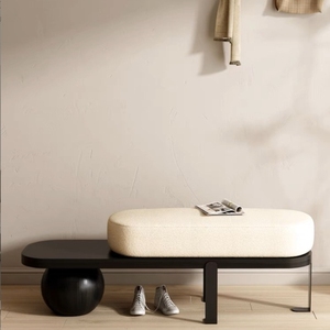 Panca Lunga Creativa in Stile Giapponese e Nordico, Sgabello Portascarpe in Legno Massello, Sgabello Basso per Ingresso e <span class=keywords><strong>Salotto</strong></span> - Product Image 2