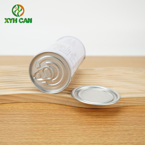 Latas Redondas de <span class=keywords><strong>Hierro</strong></span> de 330 ml Impresas Personalizadas con Tapas de Plástico Transparente, que Contienen una Cuchara y un Obleo de Frutas, Latas de <span class=keywords><strong>Hierro</strong></span> para Porridge de Ocho Frutas. - Product Image 5