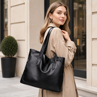 2026 Luxuriöse Unisex Casual PU-Tragetaschen mit Großer Kapazität, Canvas-Tragetaschen für Schule, Arbeit und Business