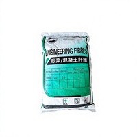 Fibre PP de 12 mm pour additif de béton, mortier de construction, matériau de remplissage, résistant aux acides/aux alcalis, haute résistance à la traction, améliore les propriétés
