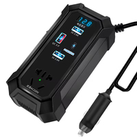 Chargeur de voiture intelligent haute puissance 200W avec fonction QC3.0, convertisseur de prise d'alimentation 12V/24V en 220V
