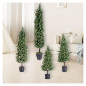 PZ-1-130 <span class=keywords><strong>taille</strong></span> personnalisée sans décoloration fausse plante intérieur bureau plante en pot arbre en plastique dans un pot cèdre artificiel - Product Image 2
