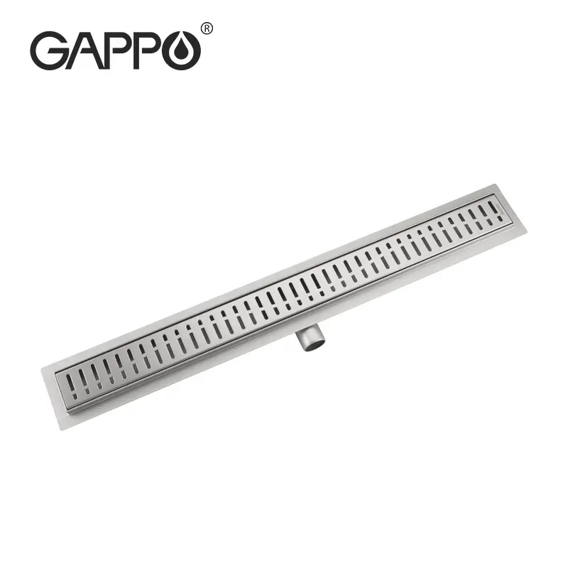Gappo Customize Size New Design High Quality Bathroom Tile Insert satin Long Shower Drainer SS304 Linear Floor Drain G88007-3