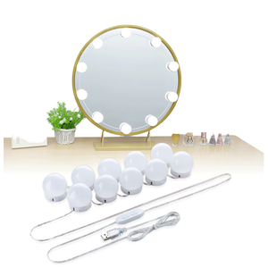 Bombilla LED G45 USB de 1W/PCS*10PCS, 3000K-7000K, Regulable, <span class=keywords><strong>con</strong></span> Adhesivo de Espuma de Doble Cara, Giratoria, Moderna, para Espejo de Baño y Maquillaje - Product Image 1