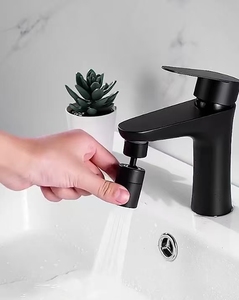 Adaptateur de Robinet Universel Noir Moderne Rotatif à 360° pour Évier de Cuisine et Salle de Bain, Aérateur Anti-éclaboussures et Buse de Pulvérisation d'Eau - Product Image 2