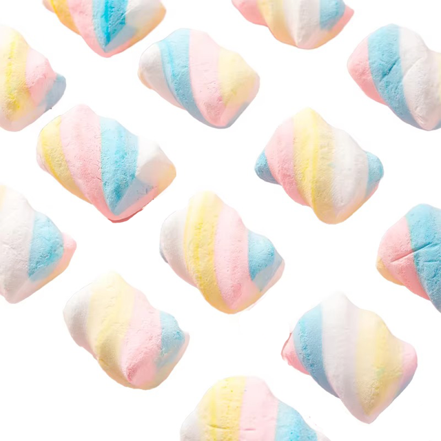 Custom Halal Bulk Cotton Candy Freeze Dried Marshmallows Sweets Vegan Candies Wholesale Colored Marshmallows for Cereal Coffee