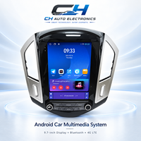 Radio Mobil Tesla Style OLED Android 12 9,7 inci untuk Chevrolet Cruze 2012-2015, GPS DSP CarPlay Multimedia Player