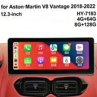 Autoradio GPS 12,3 pouces, autoradio Android, stéréo Aston Martin V8 Vantage 2018-2022, multimédia sans fil CarPlay pour lecteur OLED