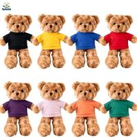 Ours en peluche doux ODM OEM avec T-shirt amovible, impression de logo personnalisé, jouet en peluche, cadeau d'anniversaire pour enfants, fournisseur en gros
