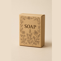 Scatola per sapone in carta kraft con logo personalizzato, confezione di lusso con cassetto scorrevole per burro corpo fatto a mano