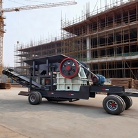 Concasseur à mâchoires mobile PE 400*600 pour l'Afrique, concasseur de roche, ligne de production de concassage à mâchoires, fabriqué en Chine