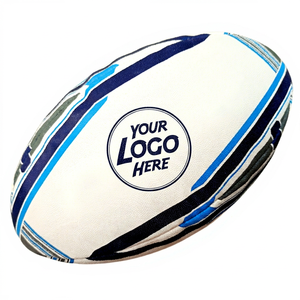 ลูกบอลรักบี้เย็บด้วยเครื่องจักร ขนาดมาตรฐานเบอร์ 4 และเบอร์ 5 ทำจาก PVC และ PU - Product Image 1