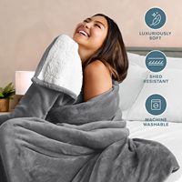 Couverture extra longue en polaire Sherpa chaude et légère, douce et moelleuse, réversible pour lit, canapé, couverture de cabine.