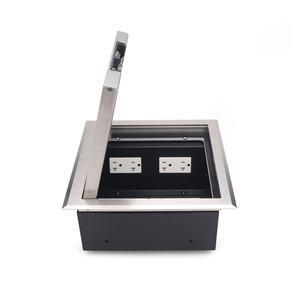 Caja de Suelo de Acero Inoxidable de 3 Tomas con Módulo de TV e Interfaz de Datos USB para Uso Comercial - Product Image 3