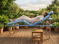 Table de massage portable en bois à 4 sections, capacité de charge de 260 kg, lit de spa pliable, certifié ISO9001 GPSR, éponge épaisse de 7 cm, canapé de massage