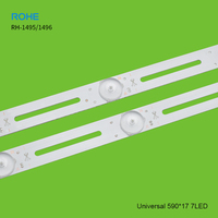 Lampu LED Backlight Universal untuk TV 32-75 Inch 590*17MM 7 LED Tipe A/B