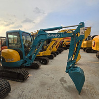 Mini-excavatrice compacte sur chenilles d'occasion KUBOTA U25 de 2,5 tonnes, d'origine japonaise, machine d'occasion à vendre avec certification EPA et CE