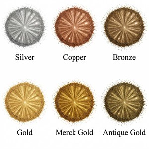 LEQU Set de Pigmentos Metálicos en Polvo, 6 Colores: Cobre, Oro, Plata, Bronce, Champán Dorado, para Manualidades con Resina y Arte de Uñas - Product Image 3