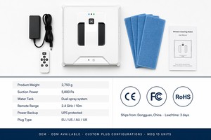 <span class=keywords><strong>Robot</strong></span> <span class=keywords><strong>lave</strong></span>-<span class=keywords><strong>vitres</strong></span> électrique PORITOU avec trajectoire de nettoyage automatique pour la maison, l'hôtel et l'extérieur - Product Image 5