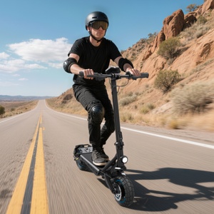 Skuter Listrik Off Road Ban Tebal 10 Inci Skuter Listrik Offroad 48V Bertenaga Lipat Skuter Listrik Segala Medan Off-Road - Product Image 2