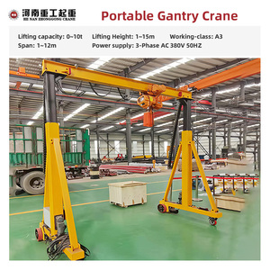 Chine Fabricant Meilleure vente 0.5ton-20ton Portique manuel mobile sans rail Portique Portable Grue utilisée en atelier - Product Image 5