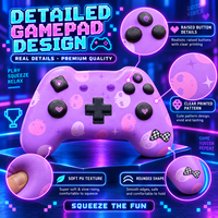 Lot de 12 jouets anti-stress souples en PU en forme de manette de jeu, à remontée lente, en boîte de présentation