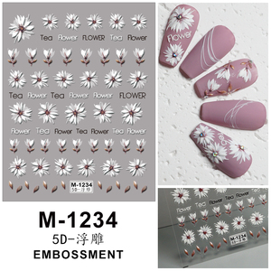 Pegatinas <span class=keywords><strong>de</strong></span> <span class=keywords><strong>Uñas</strong></span> con Diseño <span class=keywords><strong>de</strong></span> Flores en Relieve 5D, Serie <span class=keywords><strong>de</strong></span> Flores, Rosa Roja <span class=keywords><strong>de</strong></span> la Suerte, <span class=keywords><strong>Girasol</strong></span>, Tulipán, Hechas <span class=keywords><strong>de</strong></span> Resina, Venta al por Mayor OEM - Product Image 4