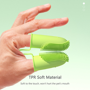 135 °   Brosses à dents à poils doux en TPR, brosse à dents double doigt <span class=keywords><strong>pour</strong></span> chats, chiens, chiots, chatons, soins dentaires, nettoyage des dents - Product Image 5