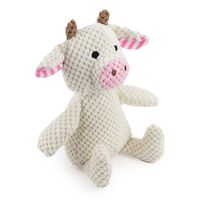 Jouet pour animaux de compagnie en peluche douce et amusante, nouveau design, fabrication sur mesure, vente en gros, jouet qui couine, jouets pour chiens qui couinent, logo personnalisé, vache en velours côtelé, CPC