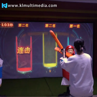 Machine de jeu interactive de boxe, simulateur de combat d'arcade, écran mural, jeu de réalité virtuelle 360 degrés, jeu de boxe avec jouet de frappe réel