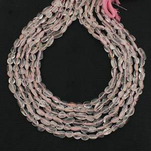 Perles de quartz rose naturel, faites à la main, petites pierres précieuses en forme de nuget, 5x6mm à 5x9mm - Product Image 5
