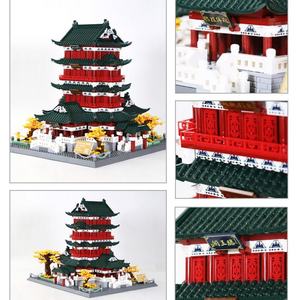 OEM Wholesale Wange Pavilion Prince Teng Jiangxi China <b>Plastic</b> Building <b>Blocks</b> Traditional Chinese Architecture Model Toy 1:1 - Product Image 4