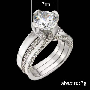Set di Anelli con Zirconi alla Moda per Donne, Gioielli per Matrimonio e Fidanzamento - Product Image 5