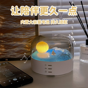 Venta caliente soporte de escritorio moderno decoración de Navidad magnético recargable Led forma Lunar noche cielo estrellado 3D lámpara de Luna Luz - Product Image 2