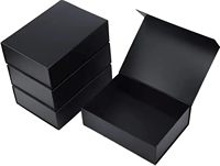 Boîtes rigides noires mates extra-larges de 2 mm, 16 pièces, 20 x 12 x 6 pouces, carton recyclé, estampage, couvercle magnétique, cosmétique